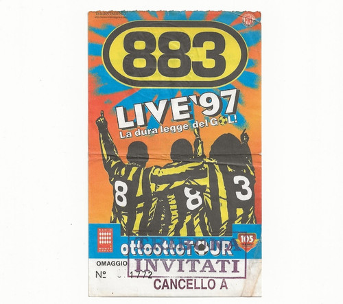 Max pezzali 883 biglietto - ,